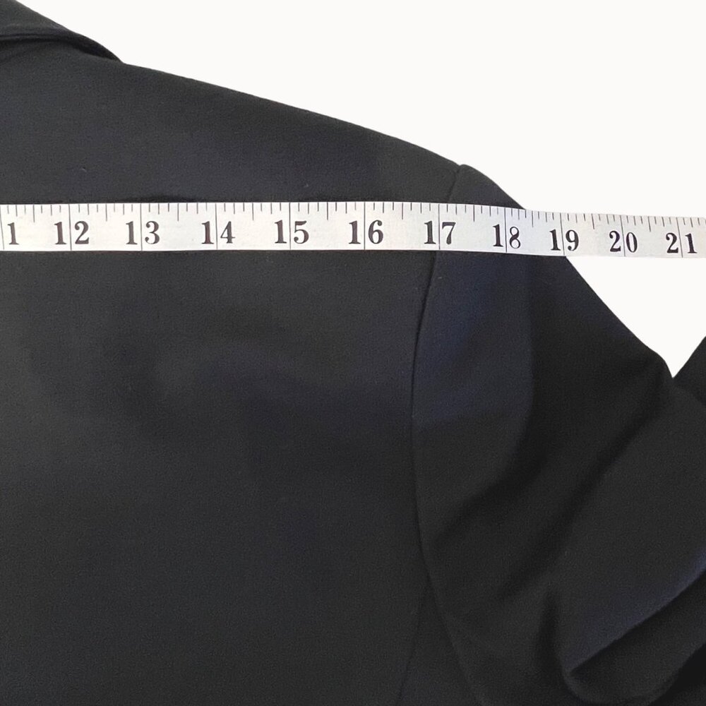 Original Nicole Miller Womens Blazer Jacket Size L Black Cotten Polyester EUC! - Picture 11 of 15
